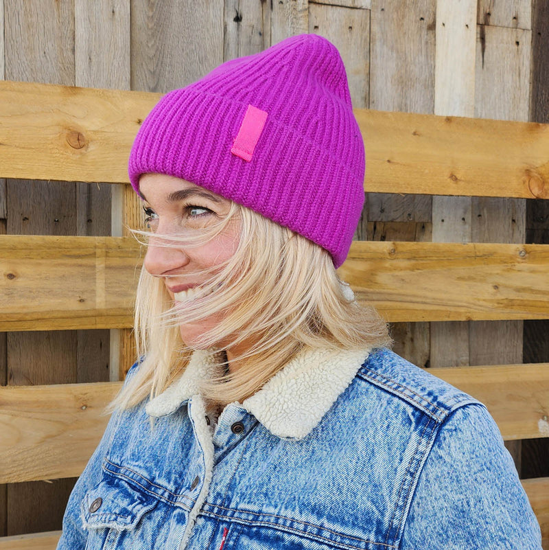 Royal Pink Rae Beanie Hat